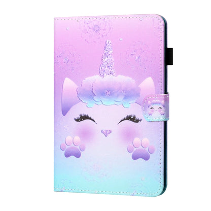 For iPad Pro 11 2024 Coloured Drawing Stitching Smart Leather Tablet Case(One Horned Cat) - iPad Pro 11 2024 Cases by PMC Jewellery | Online Shopping South Africa | PMC Jewellery | Buy Now Pay Later Mobicred