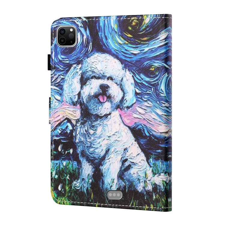 For iPad Pro 11 2024 Coloured Drawing Stitching Smart Leather Tablet Case(Dog) - iPad Pro 11 2024 Cases by PMC TechLife | Online Shopping South Africa | PMC TechLife | Buy Now Pay Later Mobicred