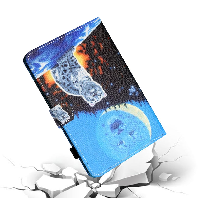 For iPad Pro 11 2024 Coloured Drawing Stitching Smart Leather Tablet Case(Moon Tiger) - iPad Pro 11 2024 Cases by PMC TechLife | Online Shopping South Africa | PMC TechLife | Buy Now Pay Later Mobicred