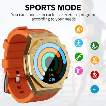 WS-18 1.43 inch IP67 Sport Smart Watch, Support Bluetooth Call / Sleep / Blood Oxygen / Heart Rate / Blood Pressure Health Monitor(Rose Gold+Orange) - Smart Watches by PMC Jewellery | Online Shopping South Africa | PMC Jewellery | Buy Now Pay Later Mobicred