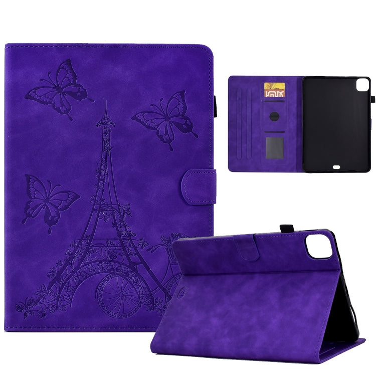 For iPad Pro 11 2024 Tower Embossed Leather Smart Tablet Case(Purple) - iPad Pro 11 2024 Cases by PMC Jewellery | Online Shopping South Africa | PMC Jewellery | Buy Now Pay Later Mobicred