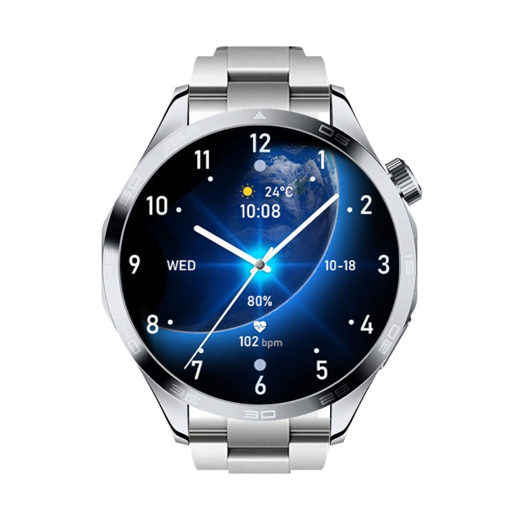 WS-26 1.52 inch IP67 Sport Smart Watch Support Bluetooth Call / Sleep / Blood Oxygen / Heart Rate / Blood Pressure Health Monitor, Steel Strap(Silver) - Smart Watches by PMC Jewellery | Online Shopping South Africa | PMC Jewellery | Buy Now Pay Later Mobicred