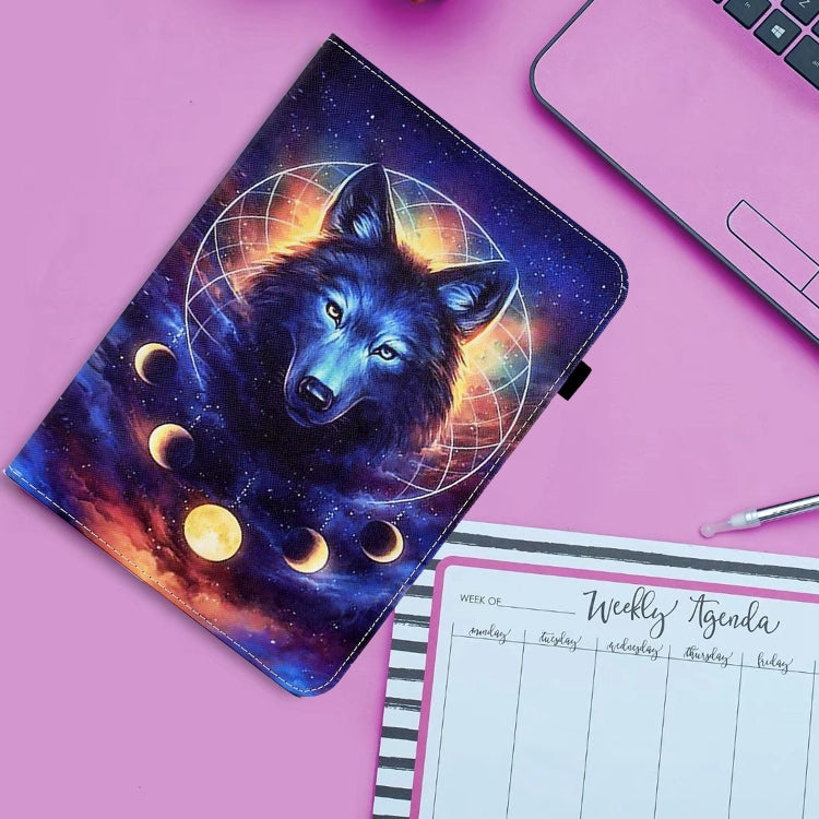 For iPad Pro 11 2024 Painted Elastic Band Smart Leather Tablet Case(Space Wolf) - iPad Pro 11 2024 Cases by PMC Jewellery | Online Shopping South Africa | PMC Jewellery | Buy Now Pay Later Mobicred