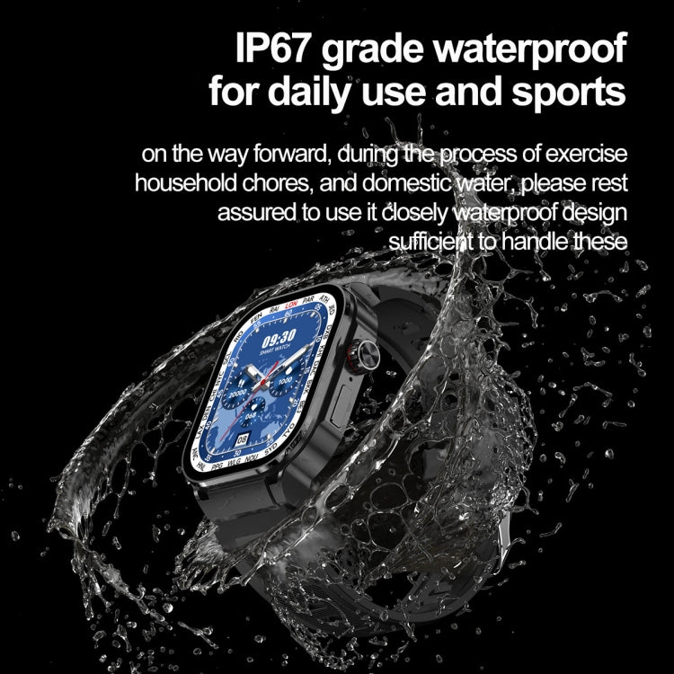 G40S 2.06 inch IP67 BT5.2 Sport Smart Watch, Support Bluetooth Call / Sleep / Blood Oxygen / Heart Rate / Blood Pressure Health Monitor(Grey) - Smart Watches by PMC Jewellery | Online Shopping South Africa | PMC Jewellery | Buy Now Pay Later Mobicred