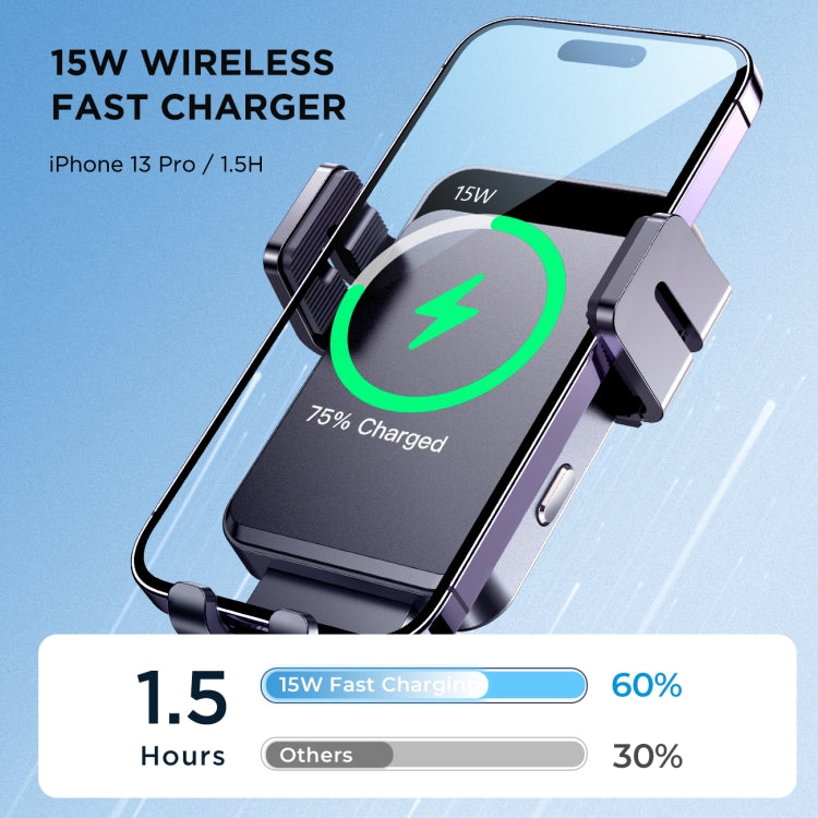 JOYROOM JR-ZS219 Car Dashboard Wireless Charging Stand(Black) - Wireless Charger Holders by JOYROOM | Online Shopping South Africa | PMC Jewellery | Buy Now Pay Later Mobicred