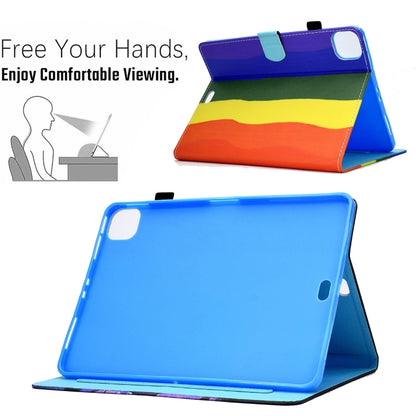 For iPad Pro 11 2024 Painted Stitching Smart Leather Tablet Case(Rainbow) - iPad Pro 11 2024 Cases by PMC Jewellery | Online Shopping South Africa | PMC Jewellery | Buy Now Pay Later Mobicred