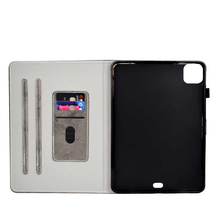 For iPad Pro 11 2024 Marble Style Cloth Texture Smart Leather Tablet Case(Grey) - iPad Pro 11 2024 Cases by PMC TechLife | Online Shopping South Africa | PMC TechLife | Buy Now Pay Later Mobicred