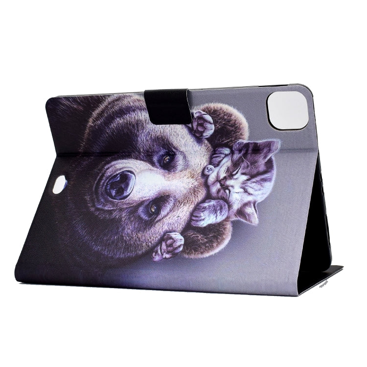 For iPad Pro 11 2024 Colored Drawing Smart Leather Tablet Case(Cat and Bear) - iPad Pro 11 2024 Cases by PMC Jewellery | Online Shopping South Africa | PMC Jewellery | Buy Now Pay Later Mobicred