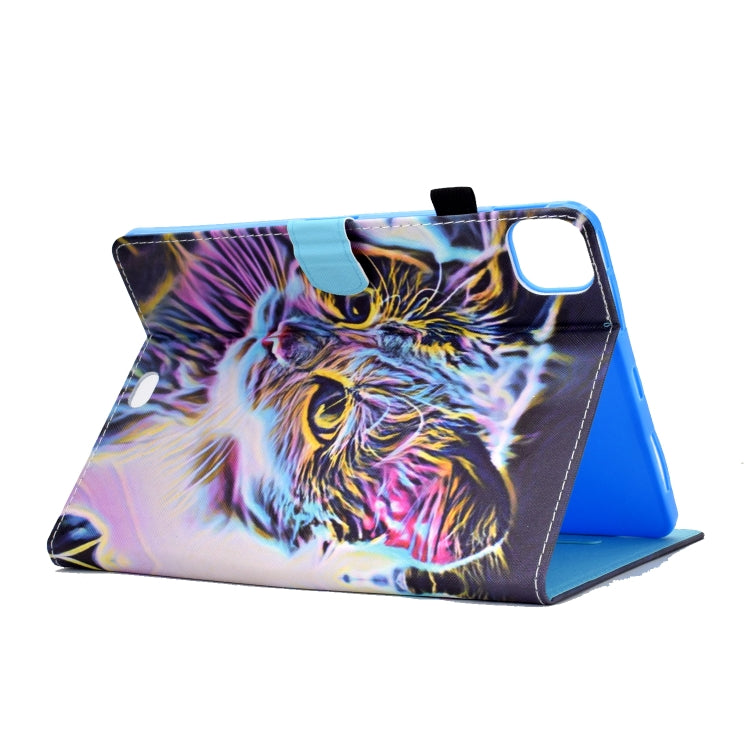 For iPad Pro 11 2024 Colored Drawing Sewing Smart Leather Tablet Case(Colorful Cat) - iPad Pro 11 2024 Cases by PMC Jewellery | Online Shopping South Africa | PMC Jewellery | Buy Now Pay Later Mobicred