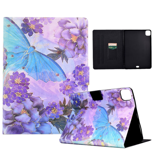 For iPad Pro 11 2024 Colored Drawing Smart Leather Tablet Case(Peony Butterfly) - iPad Pro 11 2024 Cases by PMC Jewellery | Online Shopping South Africa | PMC Jewellery | Buy Now Pay Later Mobicred