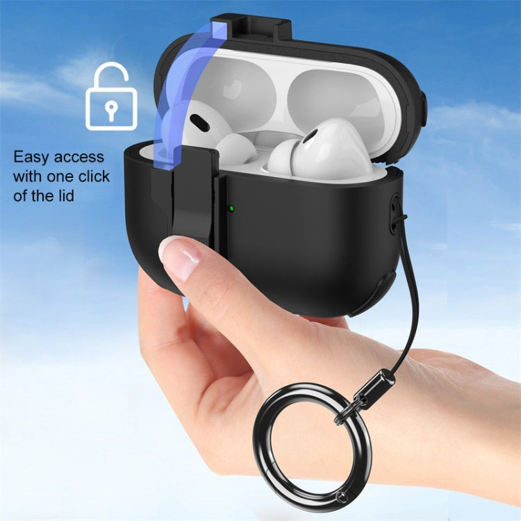 For AirPods Pro 2 Mechanical Switch Lock Bluetooth Earphone Protective Case(Yellow) - For AirPods Pro 2 by PMC Jewellery | Online Shopping South Africa | PMC Jewellery | Buy Now Pay Later Mobicred