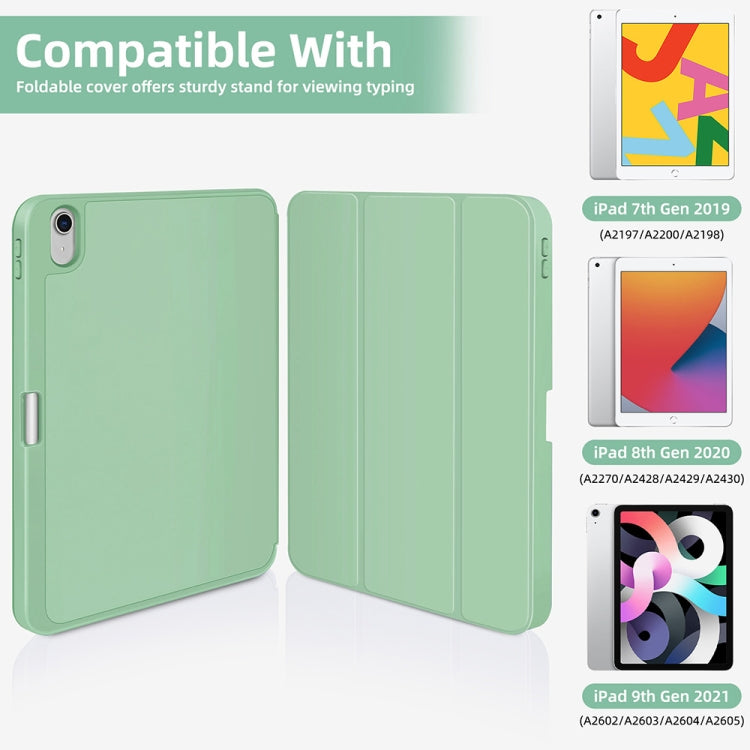 For iPad Air 11 2024 3-fold TPU Smart Leather Tablet Case with Pen Slot(Green) - iPad Air 11 2024 Cases by PMC Jewellery | Online Shopping South Africa | PMC Jewellery | Buy Now Pay Later Mobicred