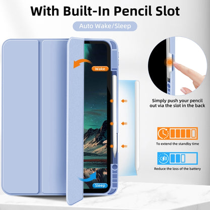 For iPad Pro 13 2024 3-fold TPU Smart Leather Tablet Case with Pen Slot(Ice Blue) - iPad Pro 13 2024 Cases by PMC Jewellery | Online Shopping South Africa | PMC Jewellery | Buy Now Pay Later Mobicred