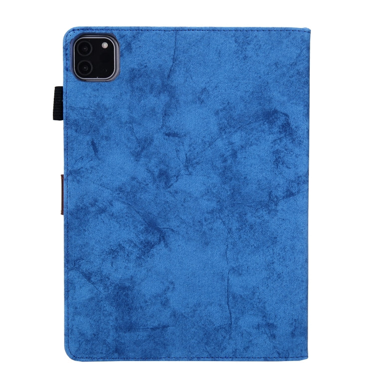 For iPad Pro 11 2024 Cloth Texture Leather Tablet Case(Blue) - iPad Pro 11 2024 Cases by PMC Jewellery | Online Shopping South Africa | PMC Jewellery | Buy Now Pay Later Mobicred