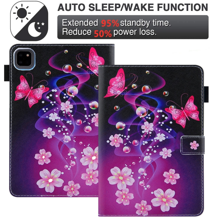 For iPad Pro 11 2024 Colored Drawing Leather Smart Tablet Case(Dual Pink Butterflies) - iPad Pro 11 2024 Cases by PMC TechLife | Online Shopping South Africa | PMC TechLife | Buy Now Pay Later Mobicred