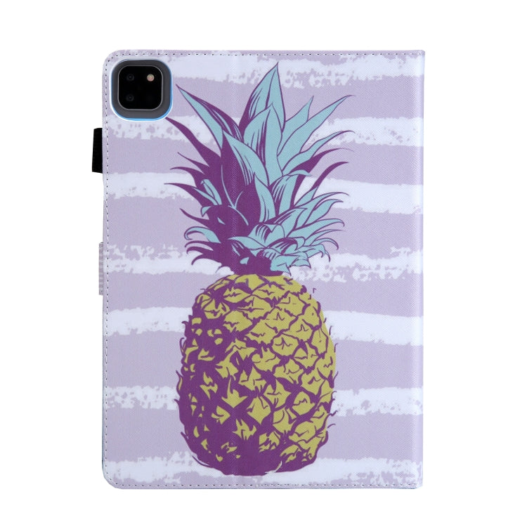 For iPad Pro 11 2024 Colored Drawing Leather Smart Tablet Case(Gold Pineapple) - iPad Pro 11 2024 Cases by PMC TechLife | Online Shopping South Africa | PMC TechLife | Buy Now Pay Later Mobicred