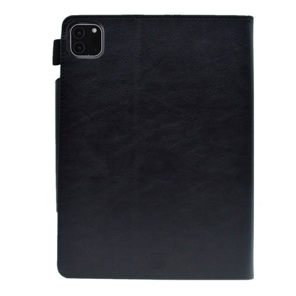 For iPad Pro 11 2024 Suede Cross Texture Magnetic Clasp Leather Smart Tablet Case(Black) - iPad Pro 11 2024 Cases by PMC Jewellery | Online Shopping South Africa | PMC Jewellery | Buy Now Pay Later Mobicred