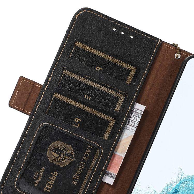 For iPhone 16 Pro Side-Magnetic TJ Genuine Leather RFID Phone Case(Black) - iPhone 16 Pro Cases by PMC TechLife | Online Shopping South Africa | PMC TechLife | Buy Now Pay Later Mobicred