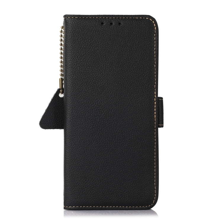 For iPhone 16 Side-Magnetic TJ Genuine Leather RFID Phone Case(Black) - iPhone 16 Cases by PMC TechLife | Online Shopping South Africa | PMC TechLife | Buy Now Pay Later Mobicred