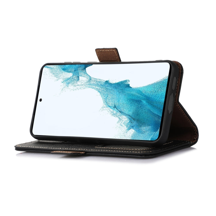 For iPhone 16 Side-Magnetic TJ Genuine Leather RFID Phone Case(Black) - iPhone 16 Cases by PMC TechLife | Online Shopping South Africa | PMC TechLife | Buy Now Pay Later Mobicred