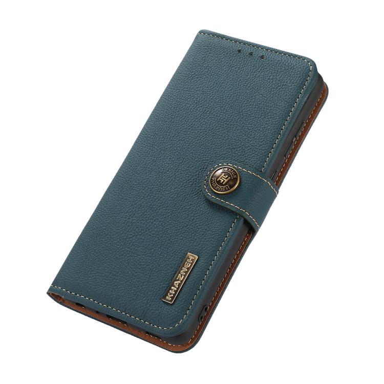 For iPhone 17 Air KHAZNEH Custer Genuine Leather RFID Phone Case(Green) - free shipping - PMc TechLife - Order now!