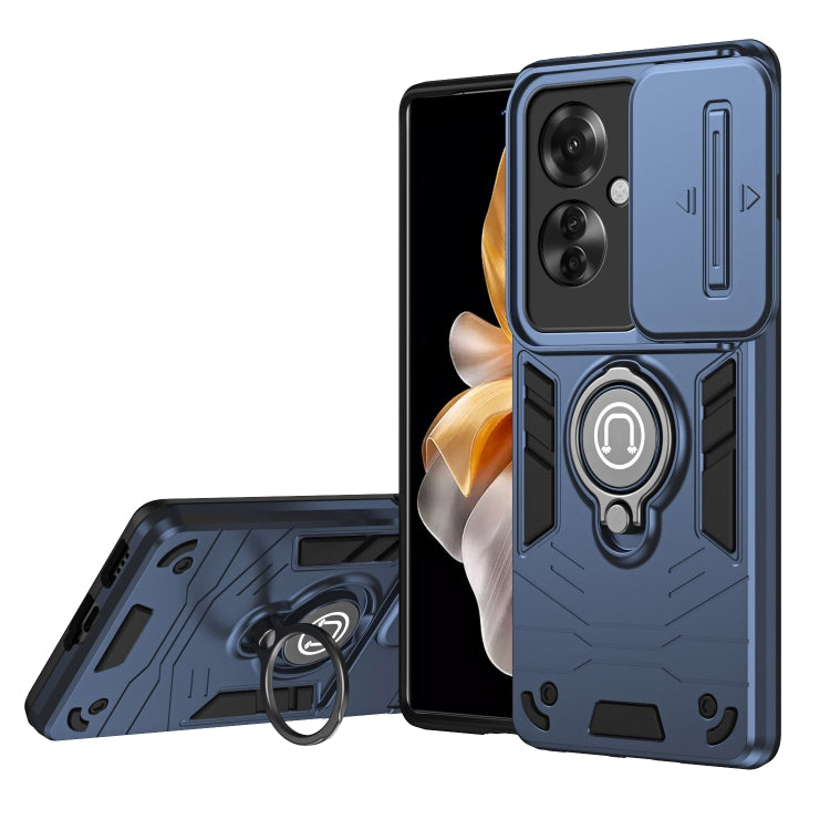 For OPPO Reno11 F / F25 Pro Camshield Ring Holder Phone Case(Royal Blue) - Reno11 F Cases by PMC Jewellery | Online Shopping South Africa | PMC Jewellery | Buy Now Pay Later Mobicred