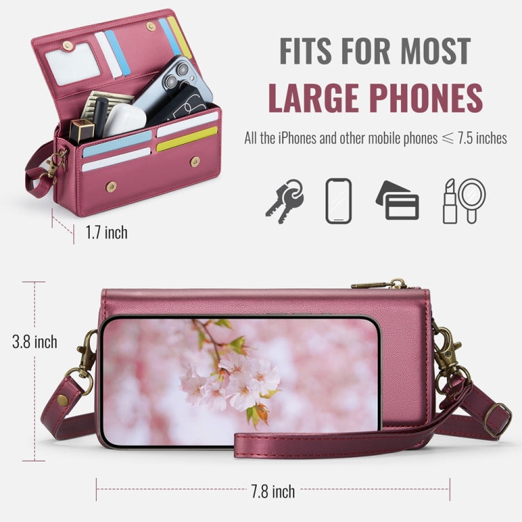 CaseMe ME30 Max Multifunctional Large-Capacity Shoulder Crossbody Phone Bag(Red) - free shipping - PMC Jewellery - Order now!