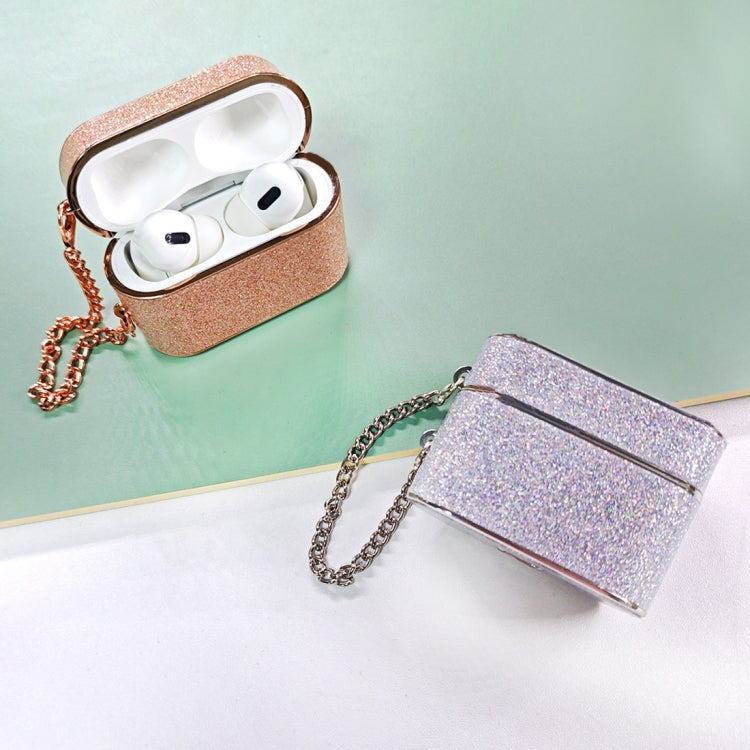 For AirPods Pro 2 Cylindrical Glitter Leather Texture Bluetooth Earphone Protective Case(Rose Gold) - For AirPods Pro 2 by PMC Jewellery | Online Shopping South Africa | PMC Jewellery | Buy Now Pay Later Mobicred