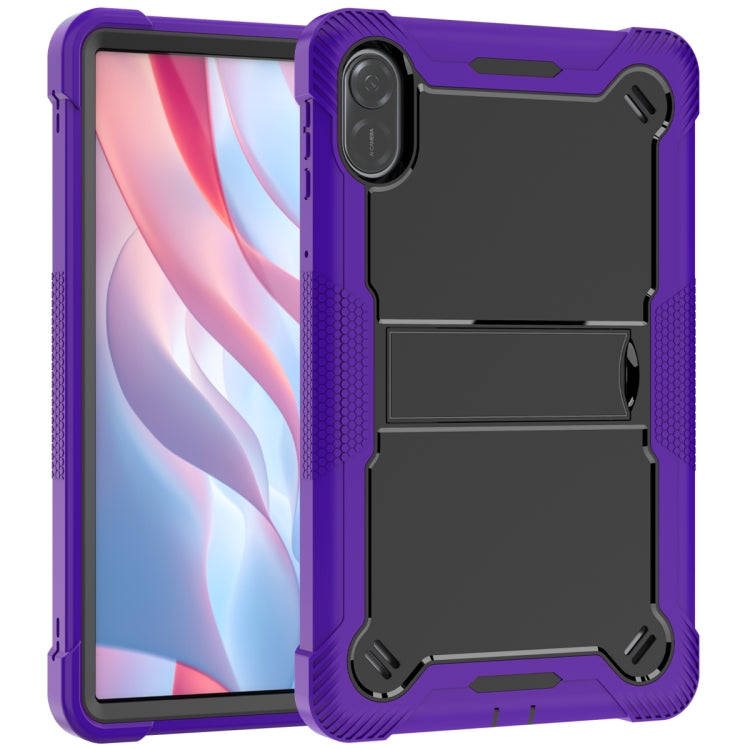 For Honor Pad X9 / X8 Pro Shockproof Silicone Hybrid PC Tablet Case with Holder(Black + Purple) - Honor by PMC TechLife | Online Shopping South Africa | PMC TechLife | Buy Now Pay Later Mobicred