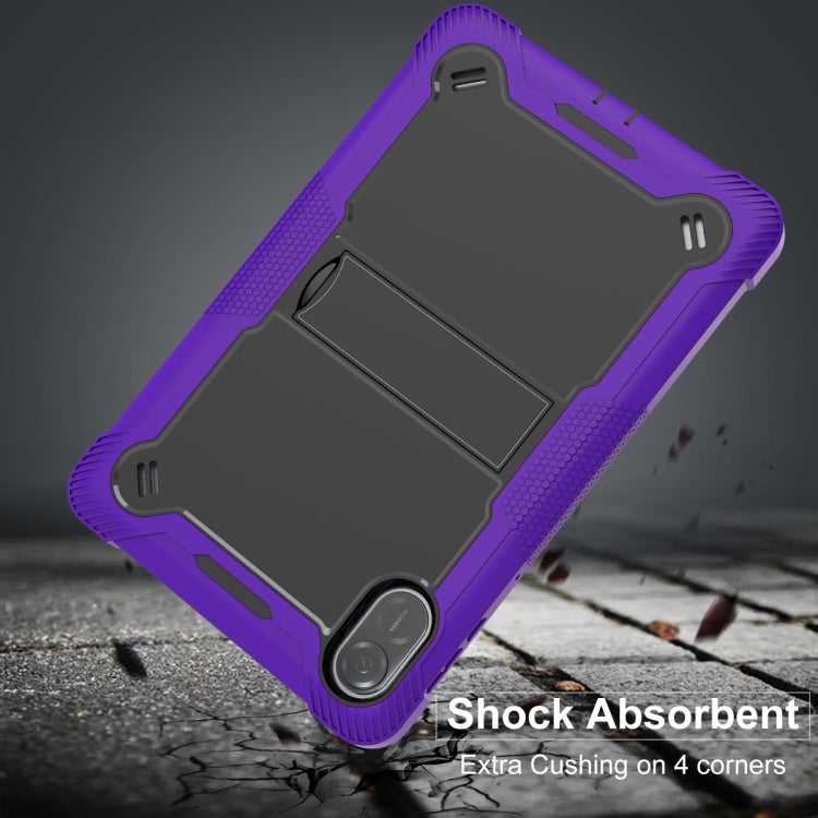 For Honor Pad X9 / X8 Pro Shockproof Silicone Hybrid PC Tablet Case with Holder(Black + Purple) - Honor by PMC TechLife | Online Shopping South Africa | PMC TechLife | Buy Now Pay Later Mobicred