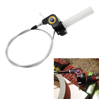 Off-road Motorcycle Modified 22mm Handle Throttle Clamp Hand Grip Big Torque Oil Visual Throttle Accelerator for with Cable(Gold with Silver Throttle Cable) - Grips by PMC Jewellery | Online Shopping South Africa | PMC Jewellery | Buy Now Pay Later Mobicred