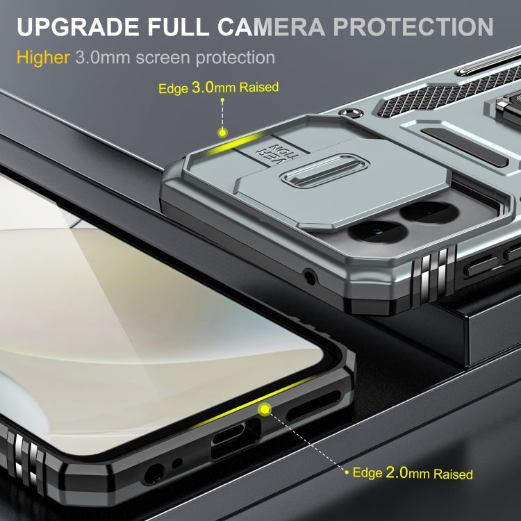 For Motorola Moto G Power 2024 Armor PC + TPU Camera Shield Phone Case(Grey) - Motorola Cases by PMC Jewellery | Online Shopping South Africa | PMC Jewellery | Buy Now Pay Later Mobicred