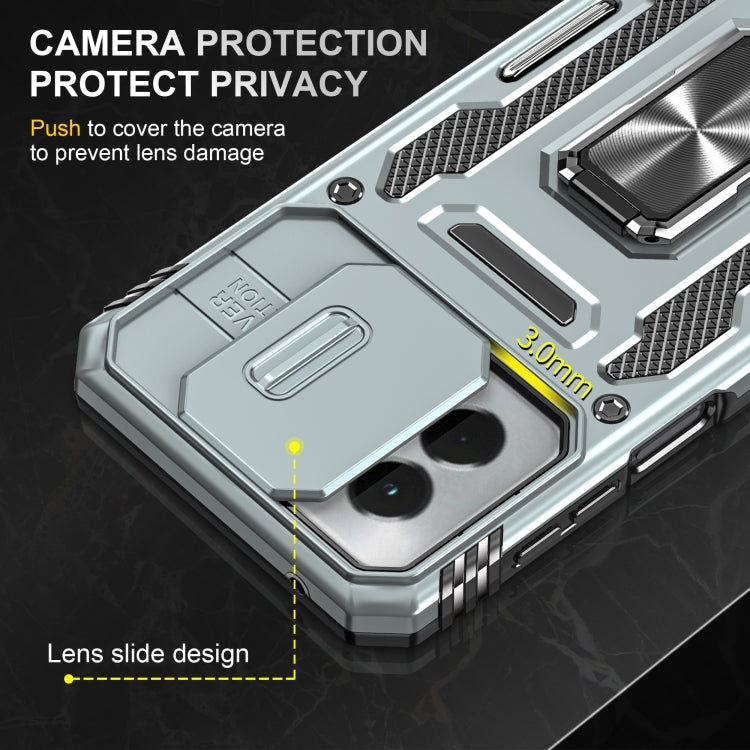 For Motorola Moto G Power 2024 Armor PC + TPU Camera Shield Phone Case(Grey) - Motorola Cases by PMC Jewellery | Online Shopping South Africa | PMC Jewellery | Buy Now Pay Later Mobicred