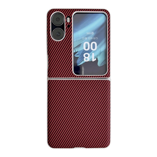 For OPPO Find N2 Flip Kevlar Carbon Fiber Ultra-thin Shockproof Phone Case(Red) - Find N2 Flip Cases by PMC Jewellery | Online Shopping South Africa | PMC Jewellery | Buy Now Pay Later Mobicred