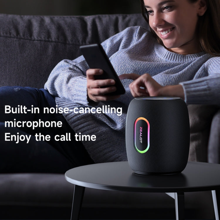 Zealot S64 Shocking Sound Super Subwoofer Bluetooth Speaker with RGB Light(Black) - Desktop Speaker by ZEALOT | Online Shopping South Africa | PMC Jewellery | Buy Now Pay Later Mobicred