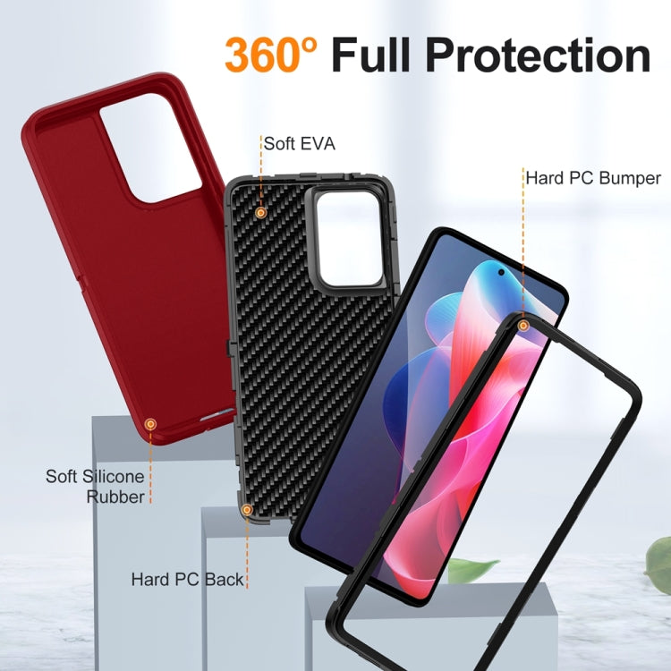 For Motorola Moto G Stylus 5G 2024 Life Waterproof Rugged PC + Silicone Phone Case(Red + Black) - Motorola Cases by PMC Jewellery | Online Shopping South Africa | PMC Jewellery | Buy Now Pay Later Mobicred