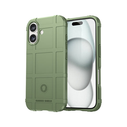 For iPhone 16 Full Coverage Shockproof TPU Phone Case(Green) - iPhone 16 Cases by PMC Jewellery | Online Shopping South Africa | PMC Jewellery | Buy Now Pay Later Mobicred