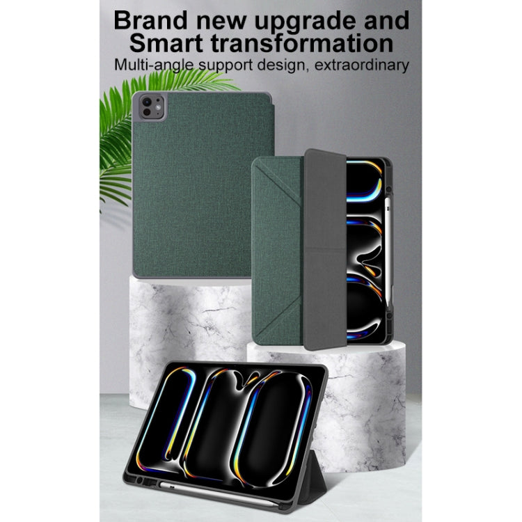 For iPad Air 13 2024 Mutural Multi-fold Smart Leather Tablet Case(Black) - free shipping - PMC TechLife - Order now!