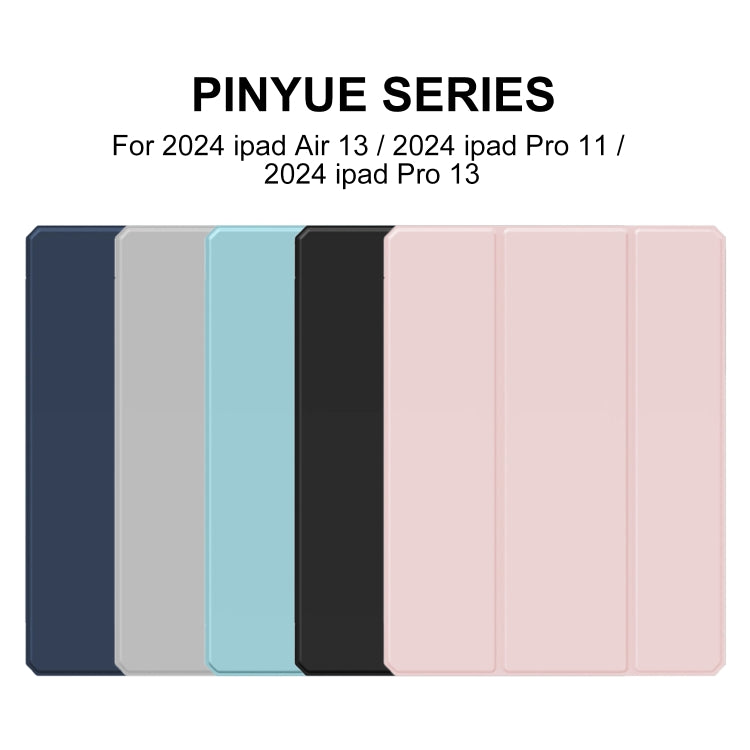 For iPad Pro 11 2024 Mutural Pinyue Series Smart Leather Tablet Case(Black) - free shipping - PMC TechLife - Order now!