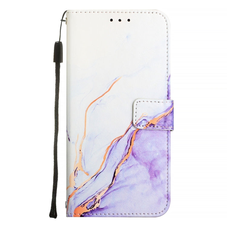 For Google Pixel 9 Pro XL PT003 Marble Pattern Flip Leather Phone Case(White Purple) - Google Cases by PMC Jewellery | Online Shopping South Africa | PMC Jewellery | Buy Now Pay Later Mobicred