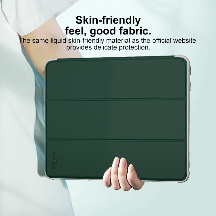 For iPad Air 11 2024 Mutural PC Hybrid TPU Leather Smart Tablet Case(Dark Green) - iPad Air 11 2024 Cases by Mutural | Online Shopping South Africa | PMC Jewellery | Buy Now Pay Later Mobicred