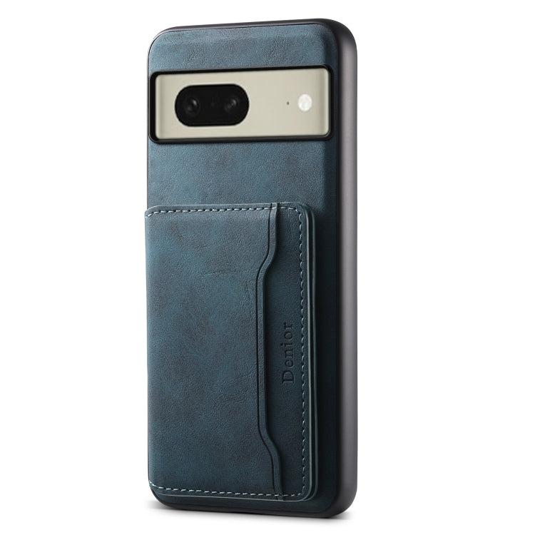 For Google Pixel 8 Denior D13 Retro Texture Leather MagSafe Card Bag Phone Case(Blue) - free shipping - PMC TechLife - Order now!