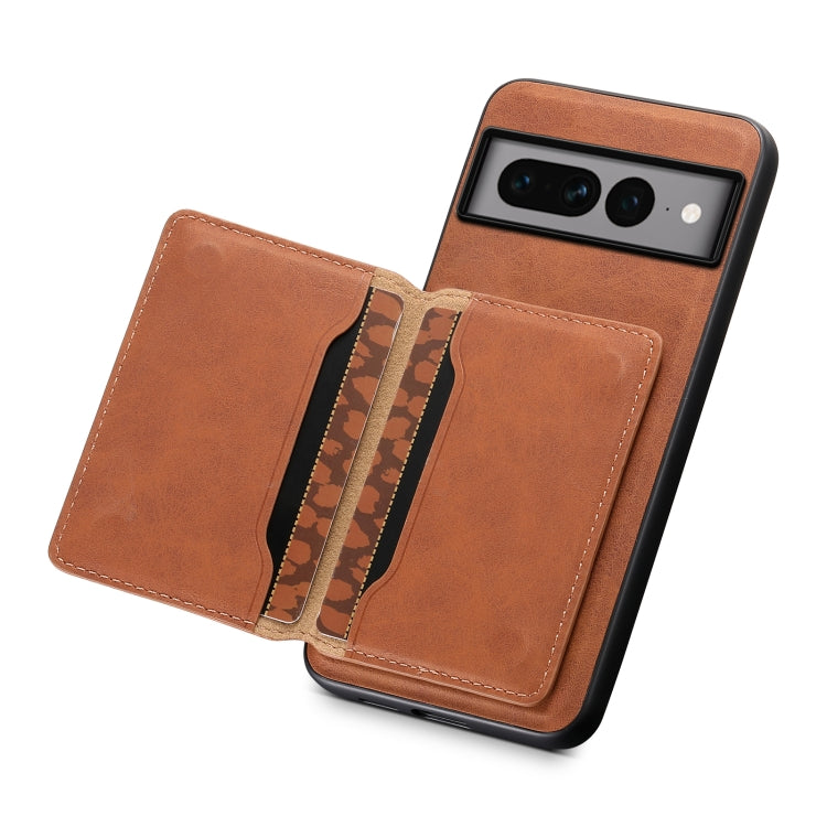 For Google Pixel 7 Pro 5G Denior D13 Retro Texture Leather MagSafe Card Bag Phone Case(Brown) - free shipping - PMC TechLife - Order now!