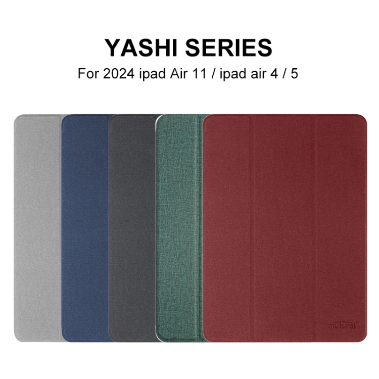 For iPad Pro 13 2024 Mutural YASHI Series Tablet Leather Smart Case(Green) - More iPad Cases by Mutural | Online Shopping South Africa | PMC Jewellery | Buy Now Pay Later Mobicred