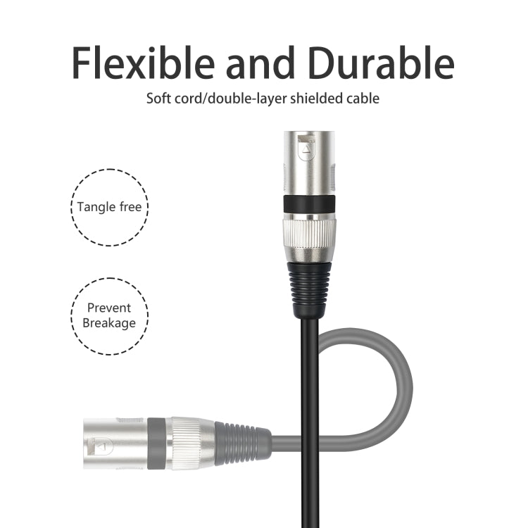 TC145BK55 6.35mm 1/4 TRS Male to XLR 3pin Male Microphone Cable, Length:10m(Black) - Microphone Audio Cable & Connector by PMC Jewellery | Online Shopping South Africa | PMC Jewellery | Buy Now Pay Later Mobicred