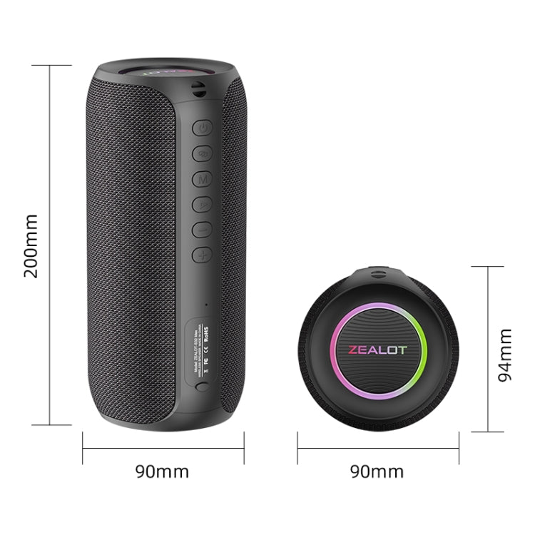 Zealot S32 Max 20W High Power Bluetooth Speaker with RGB Light(Blue) - Desktop Speaker by ZEALOT | Online Shopping South Africa | PMC Jewellery | Buy Now Pay Later Mobicred