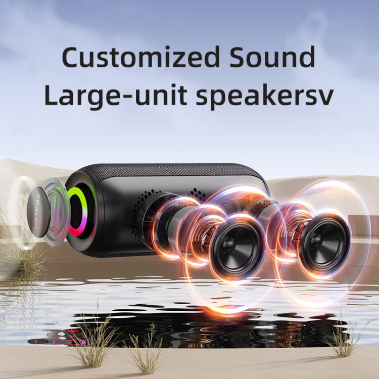 Zealot S32 Max 20W High Power Bluetooth Speaker with RGB Light(Grey) - Desktop Speaker by ZEALOT | Online Shopping South Africa | PMC Jewellery | Buy Now Pay Later Mobicred