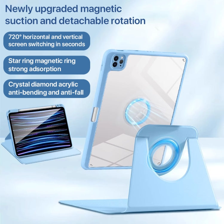 For iPad Air 11 2025 / 2024 Magnetic Split Leather Smart Tablet Case with Pen Slot(Sky Blue) - iPad Air 11 2025 / 2024 Cases by PMC TechLife | Online Shopping South Africa | PMC TechLife | Buy Now Pay Later Mobicred
