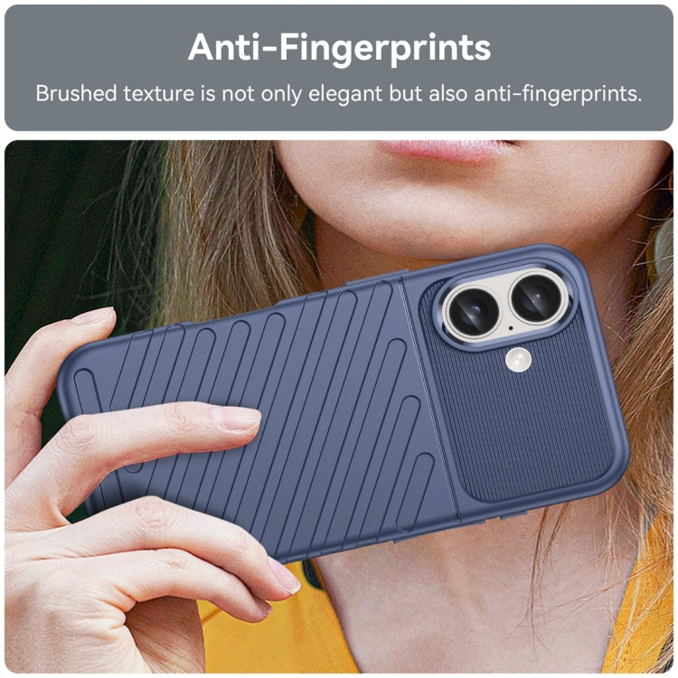 For iPhone 16 Thunderbolt Shockproof Soft TPU Phone Case(Blue) - iPhone 16 Cases by PMC TechLife | Online Shopping South Africa | PMC TechLife | Buy Now Pay Later Mobicred