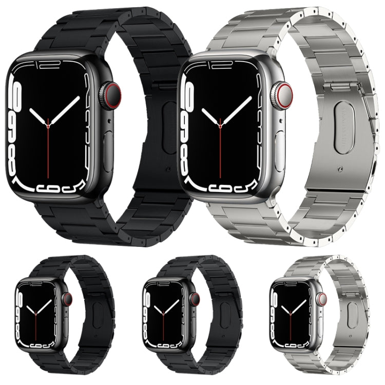 For Apple Watch Series 9 41mm PG63 Three-Bead Protrusion Titanium Metal Watch Band(Silver) - free shipping - PMC TechLife - Order now!